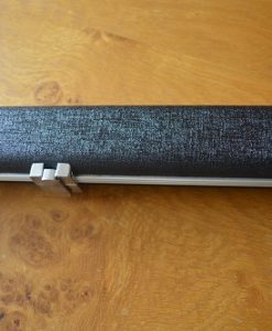 Black One Piece Aluminium Leather Look Cue Case 2