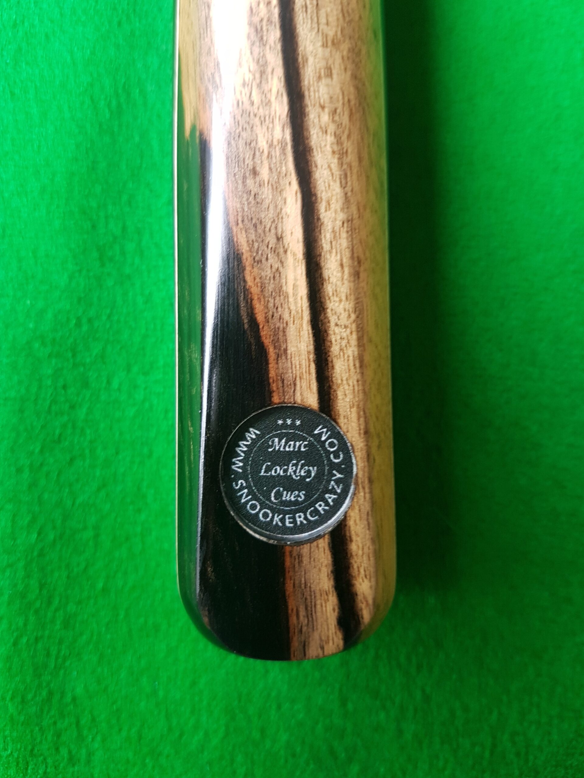 Three Quarter Black and White Ebony Pool Cue