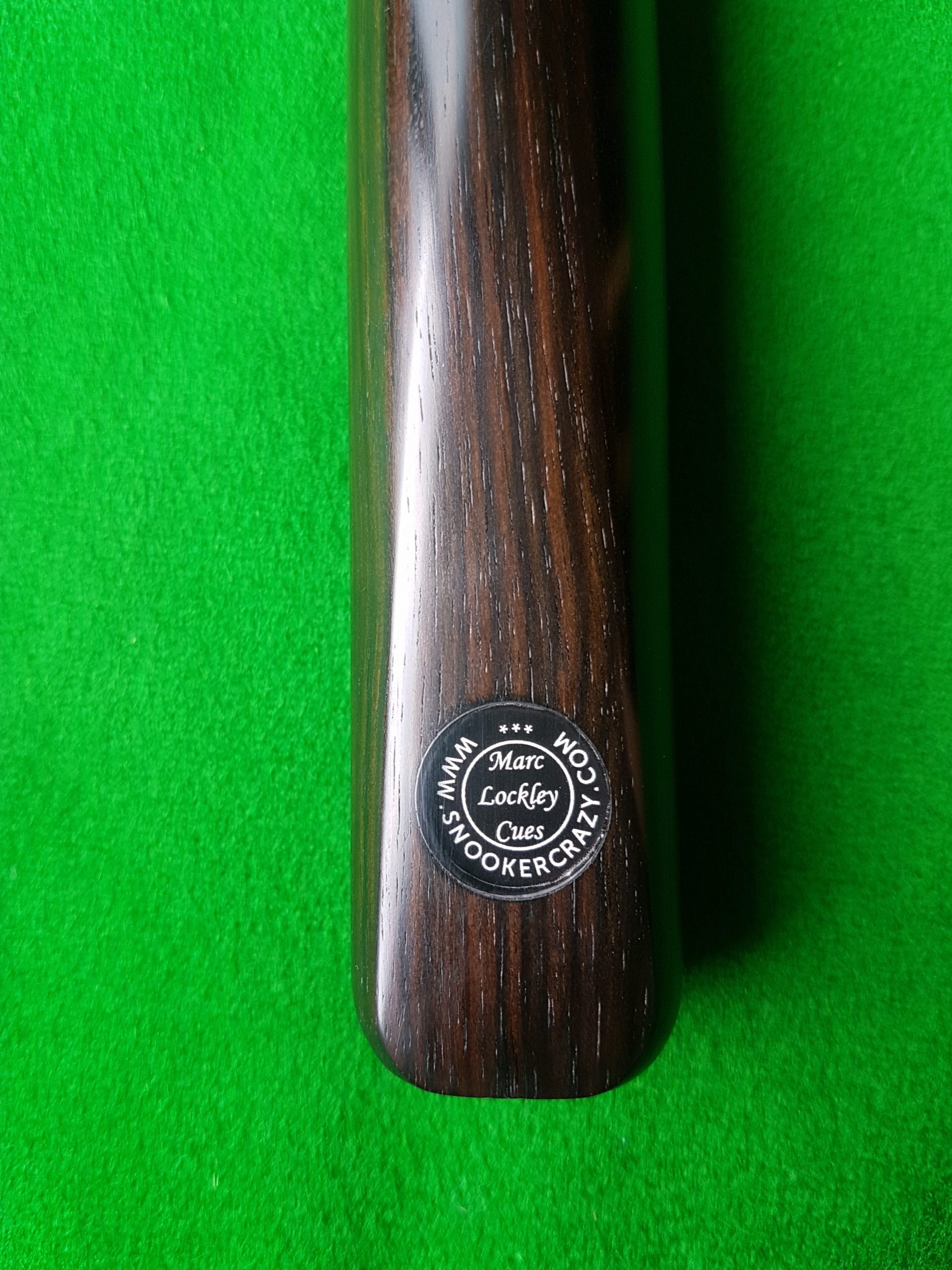 Grand-58 Handmade 3/4 Piece Zebra Wood+Black Ebony Snooker Cue#VB01