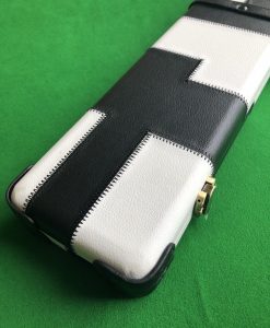 One Piece Black and White Patchwork Cue Case 6004 3