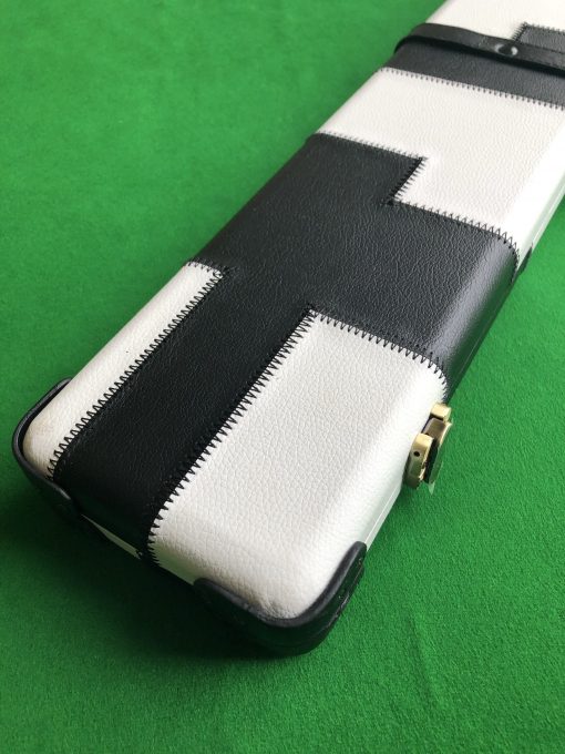 One Piece Black and White Patchwork Cue Case 6004 3