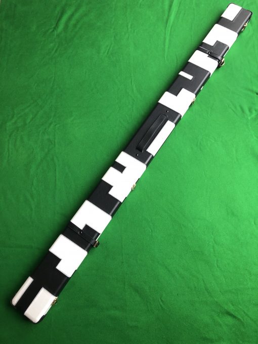 One Piece Black and White Patchwork Cue Case 6004 4