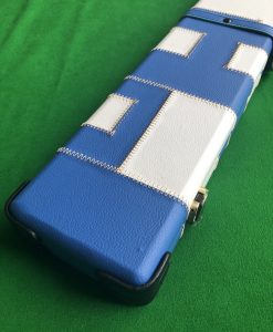 One Piece Blue &White Patchwork Cue Case J6101-1 3