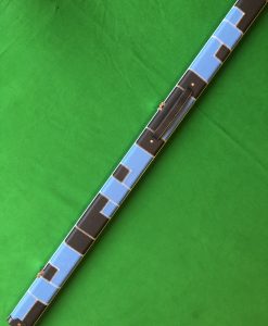1 Piece Black and Blue Patchwork Halo Style Cue Case 2