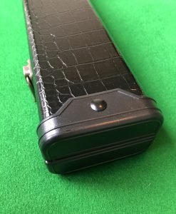 Three Quarter Black Crocodile Effect Cue Case 3