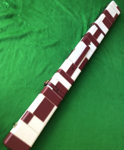 Three Quarter Burgundy - Cream Cue Case - Extra Wide 6607-4 2