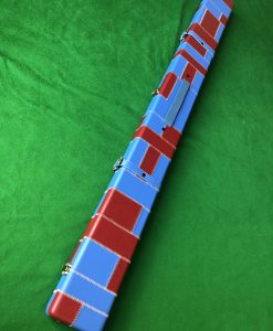 Three Quarter Claret-Blue Cue Case - Extra Wide 6102 - 3