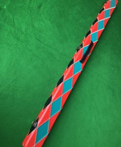 Three Quarter Green and Red Diamond Cue Case 1