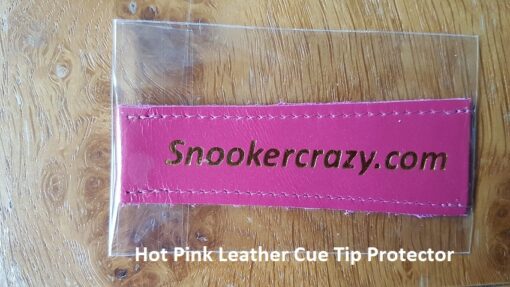 Hot Pink Leather Cue Tip Protector