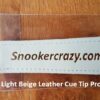 Light Beige Leather Cue Tip Protector