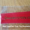 Red Leather Cue Tip Protector