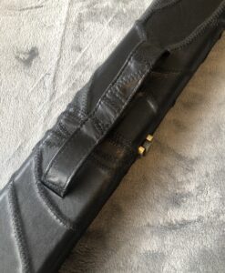 Three Quarter Black Real Leather Cue Case 1