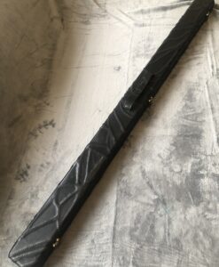 Three Quarter Black Real Leather Cue Case 2